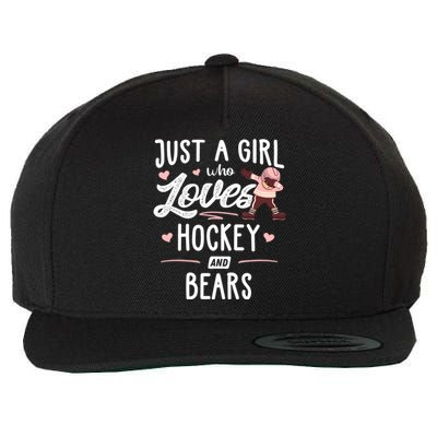 Just A Who Loves Hockey And Bears Gift Gift Wool Snapback Cap