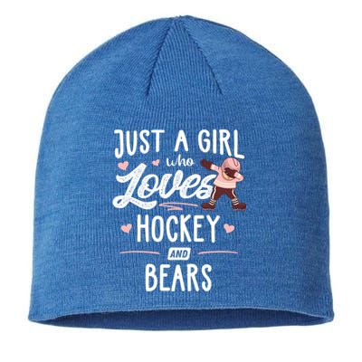 Just A Who Loves Hockey And Bears Gift Gift Sustainable Beanie