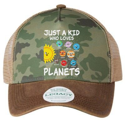 Just A Who Loves Planets Space Solar System Boy Girl Legacy Tie Dye Trucker Hat