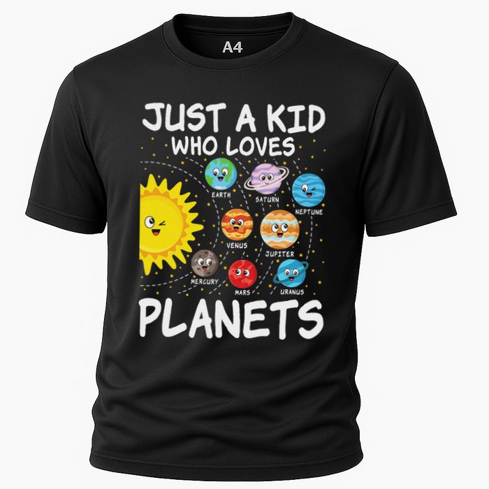 Just A Who Loves Planets Space Solar System Boy Girl Cooling Performance Crew T-Shirt