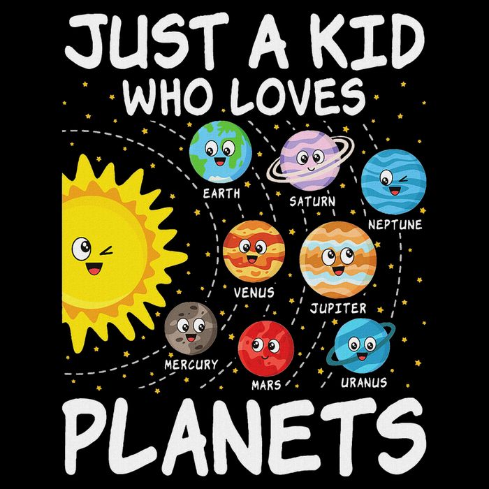 Just A Who Loves Planets Space Solar System Boy Girl Cooling Performance Crew T-Shirt