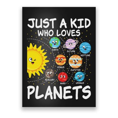 Just A Who Loves Planets Space Solar System Boy Girl Poster