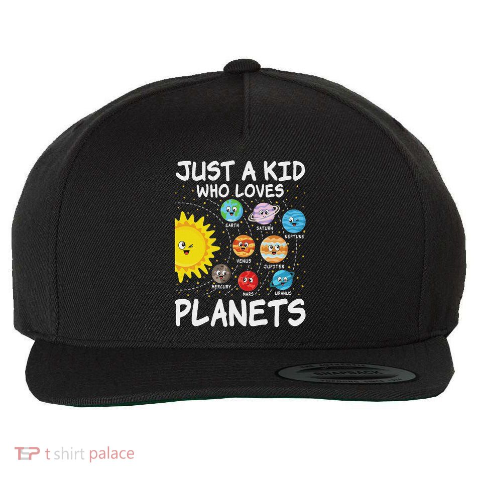 Just A Who Loves Planets Space Solar System Boy Girl Wool Snapback Cap