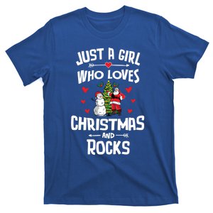 Just A Who Loves Christmas And Rocks Gift T-Shirt