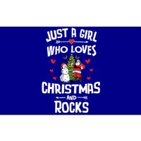 Just A Who Loves Christmas And Rocks Gift Bumper Sticker