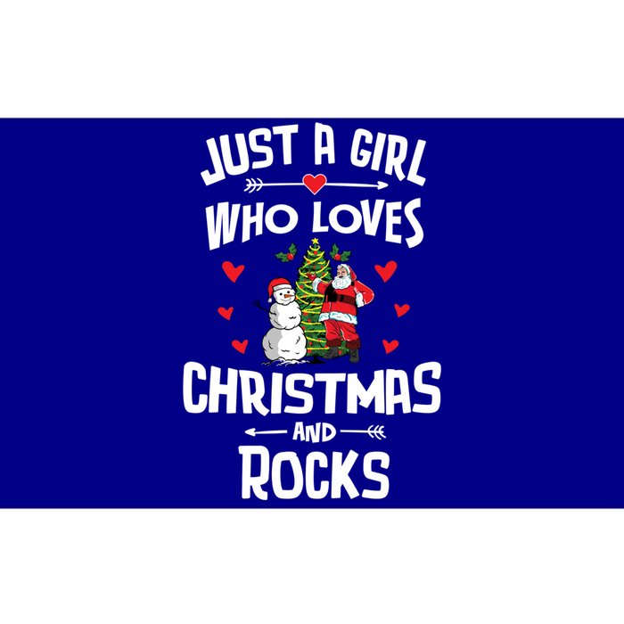 Just A Who Loves Christmas And Rocks Gift Bumper Sticker