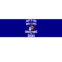 Just A Who Loves Christmas And Rocks Gift Bumper Sticker