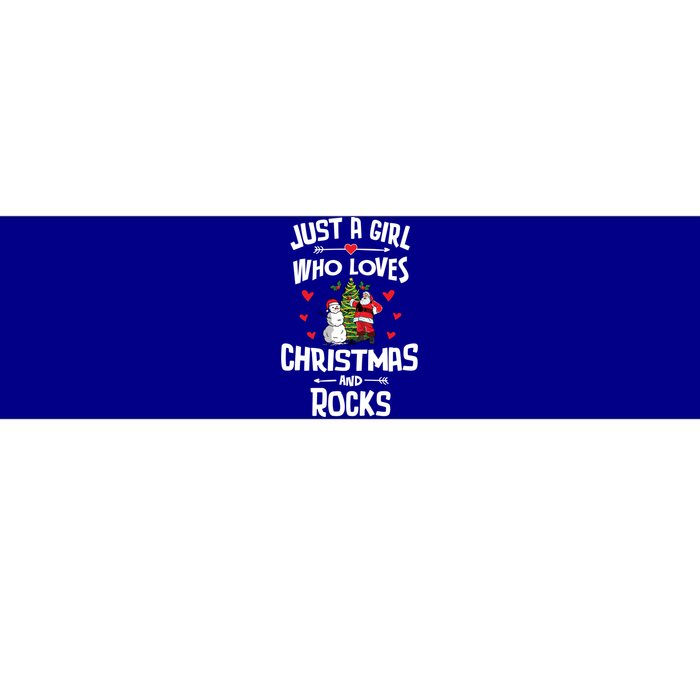 Just A Who Loves Christmas And Rocks Gift Bumper Sticker