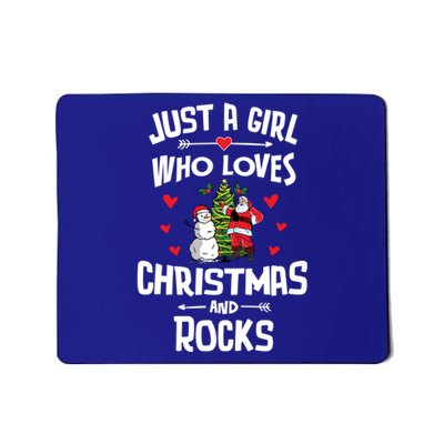 Just A Who Loves Christmas And Rocks Gift Mousepad