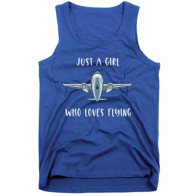 Just A Who Love Flying Female Pilot Aviation Airplane Meaningful Gift Tank Top