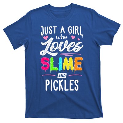 Just A Who Loves Slime And Pickles Gift T-Shirt