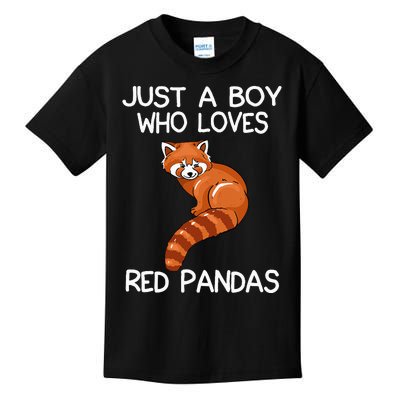 Just A Who Loves Red Pandas Gift Red Panda Kids T-Shirt