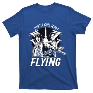 Just A Who Loves Flying Airplane Pilot Pilot Gift T-Shirt