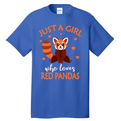 Just A Who Loves Red Pandas Red Panda Gift Tall T-Shirt