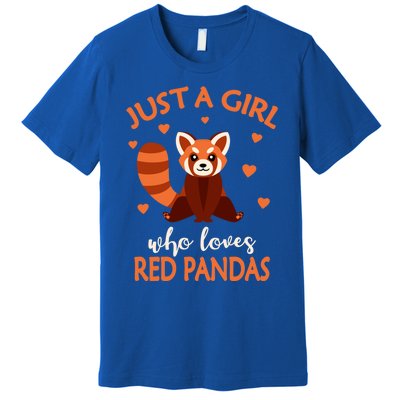 Just A Who Loves Red Pandas Red Panda Gift Premium T-Shirt