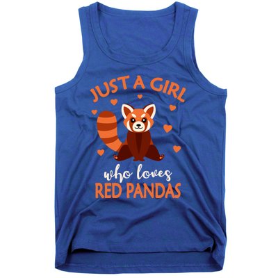 Just A Who Loves Red Pandas Red Panda Gift Tank Top