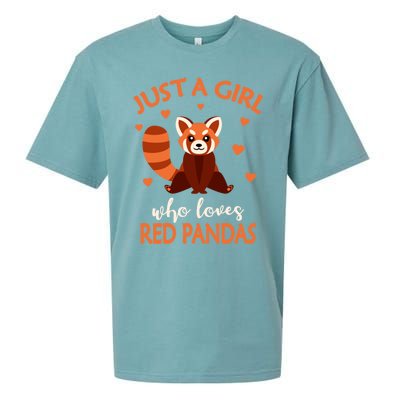 Just A Who Loves Red Pandas Red Panda Gift Sueded Cloud Jersey T-Shirt