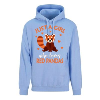 Just A Who Loves Red Pandas Red Panda Gift Unisex Surf Hoodie