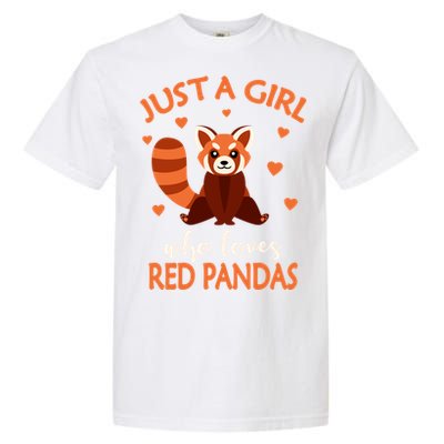 Just A Who Loves Red Pandas Red Panda Gift Garment-Dyed Heavyweight T-Shirt