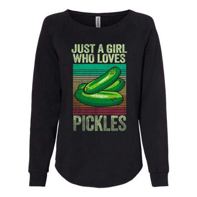 Just A Who Loves Pickles Pickle Cool Gift Womens California Wash Sweatshirt