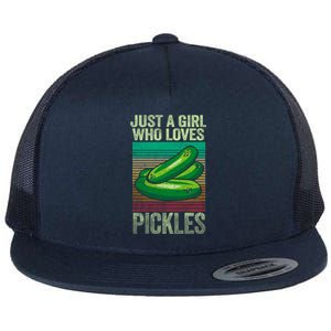 Just A Who Loves Pickles Pickle Cool Gift Flat Bill Trucker Hat