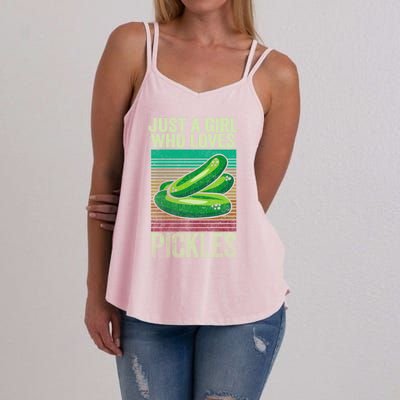 Just A Who Loves Pickles Pickle Cool Gift Women's Strappy Tank