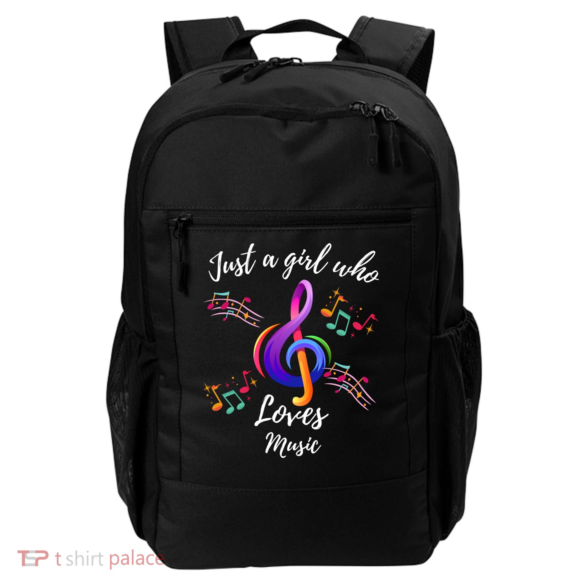 Just A Who Loves Music Musical Note For Music Lovers Cool Gift Daily Commute Backpack