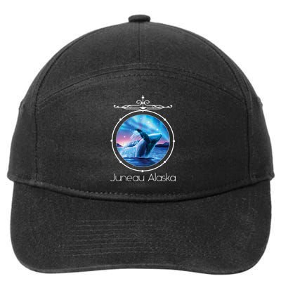 Juneau Alaska Whale Watching Aurora Borealis Souvenir Gift 7-Panel Snapback Hat