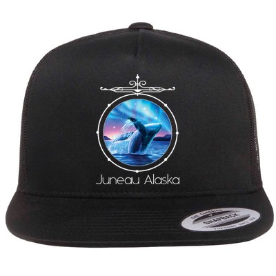 Juneau Alaska Whale Watching Aurora Borealis Souvenir Gift Flatbill Hat