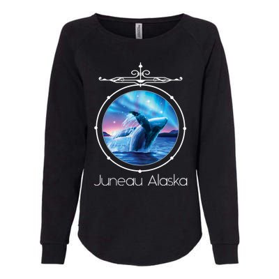 Juneau Alaska Whale Watching Aurora Borealis Souvenir Gift Womens California Wash Sweatshirt