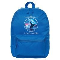 Juneau Alaska Whale Watching Aurora Borealis Souvenir Gift 16 in Basic Backpack