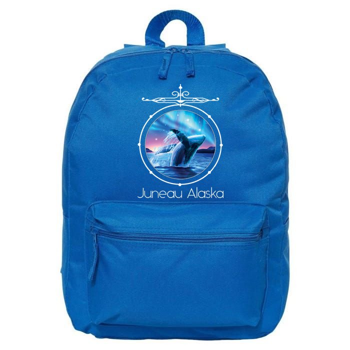 Juneau Alaska Whale Watching Aurora Borealis Souvenir Gift 16 in Basic Backpack