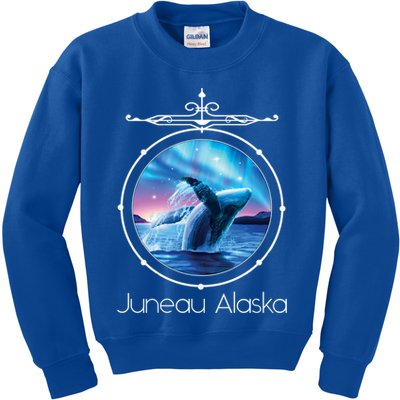 Juneau Alaska Whale Watching Aurora Borealis Souvenir Gift Kids Sweatshirt