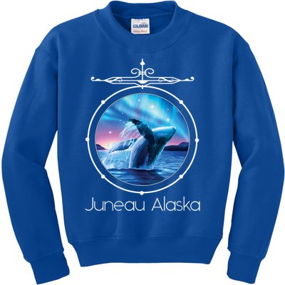 Juneau Alaska Whale Watching Aurora Borealis Souvenir Gift Kids Sweatshirt