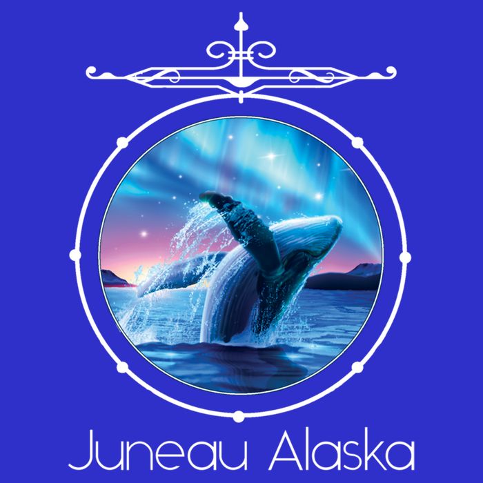 Juneau Alaska Whale Watching Aurora Borealis Souvenir Gift Zip Tote Bag