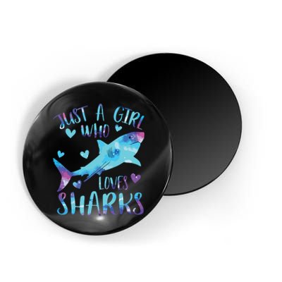 Just A Who Loves Sharks Galaxy Shark Lover Theme Magnet