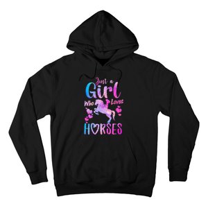 Just A Who Loves Horses Riding Cute Horse Hoodie