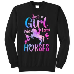 Just A Who Loves Horses Riding Cute Horse Sweatshirt