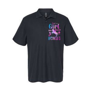 Just A Who Loves Horses Riding Cute Horse Softstyle Adult Sport Polo