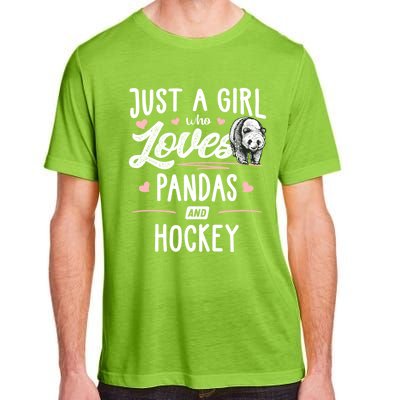 Just A Who Loves Pandas And Hockey Gift Gift Adult ChromaSoft Performance T-Shirt