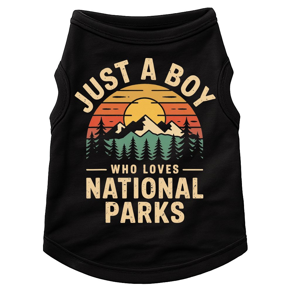 Just A Who Loves National Parks Retro Nature Vintage Doggie Tank