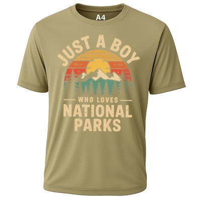 Just A Who Loves National Parks Retro Nature Vintage Cooling Performance Crew T-Shirt