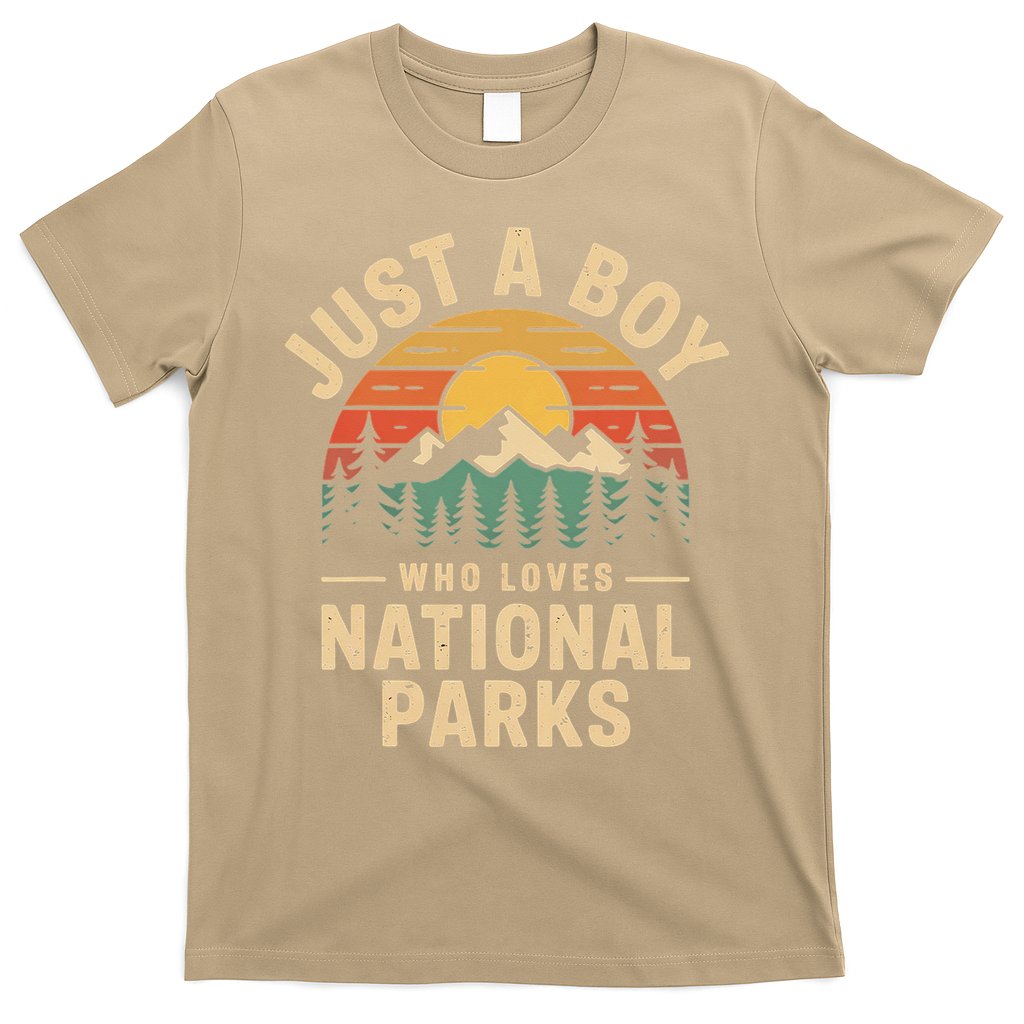 Just A Who Loves National Parks Retro Nature Vintage T-Shirt