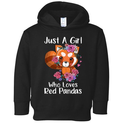 Just A Who Loves Red Pandas Funny Red Panda Toddler Hoodie