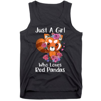 Just A Who Loves Red Pandas Funny Red Panda Tank Top