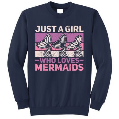 Just A Who Loves Mermaids Mermaid Birthday Party Outfit Sweatshirt