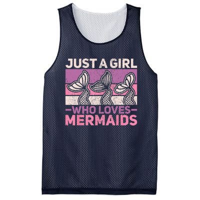 Just A Who Loves Mermaids Mermaid Birthday Party Outfit Mesh Reversible Basketball Jersey Tank