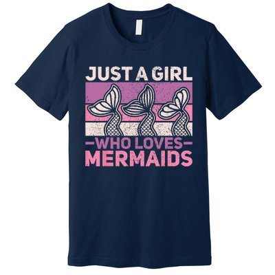 Just A Who Loves Mermaids Mermaid Birthday Party Outfit Premium T-Shirt