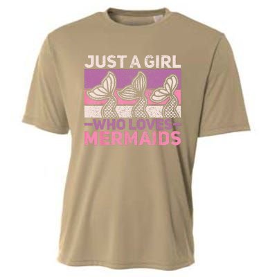 Just A Who Loves Mermaids Mermaid Birthday Party Outfit Cooling Performance Crew T-Shirt