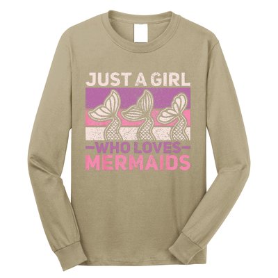 Just A Who Loves Mermaids Mermaid Birthday Party Outfit Long Sleeve Shirt